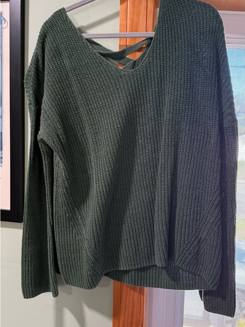 Ava & Viv Dark Green Sweater with Back Detail